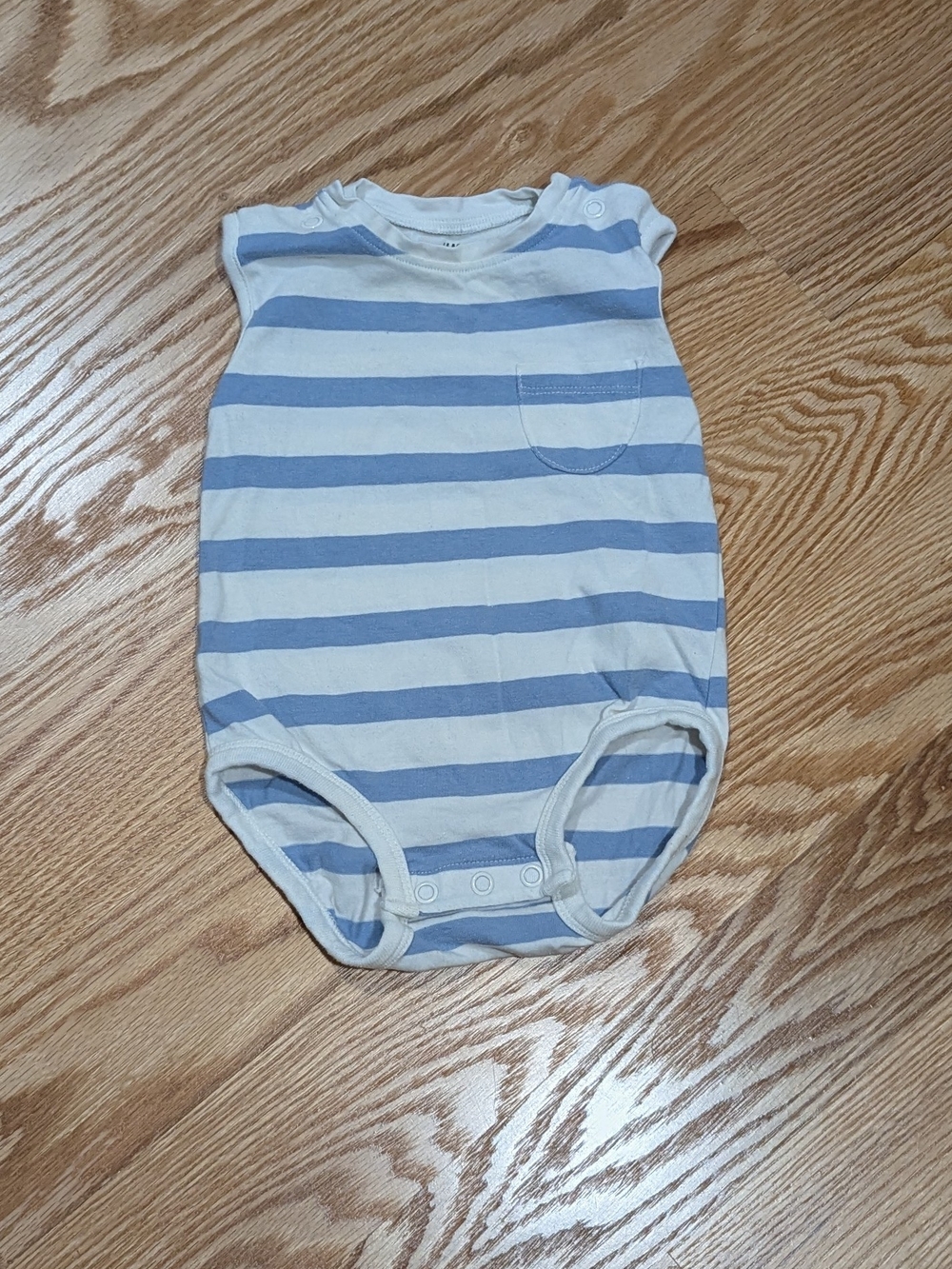 H&M Blue & White Striped Baby Bodysuit